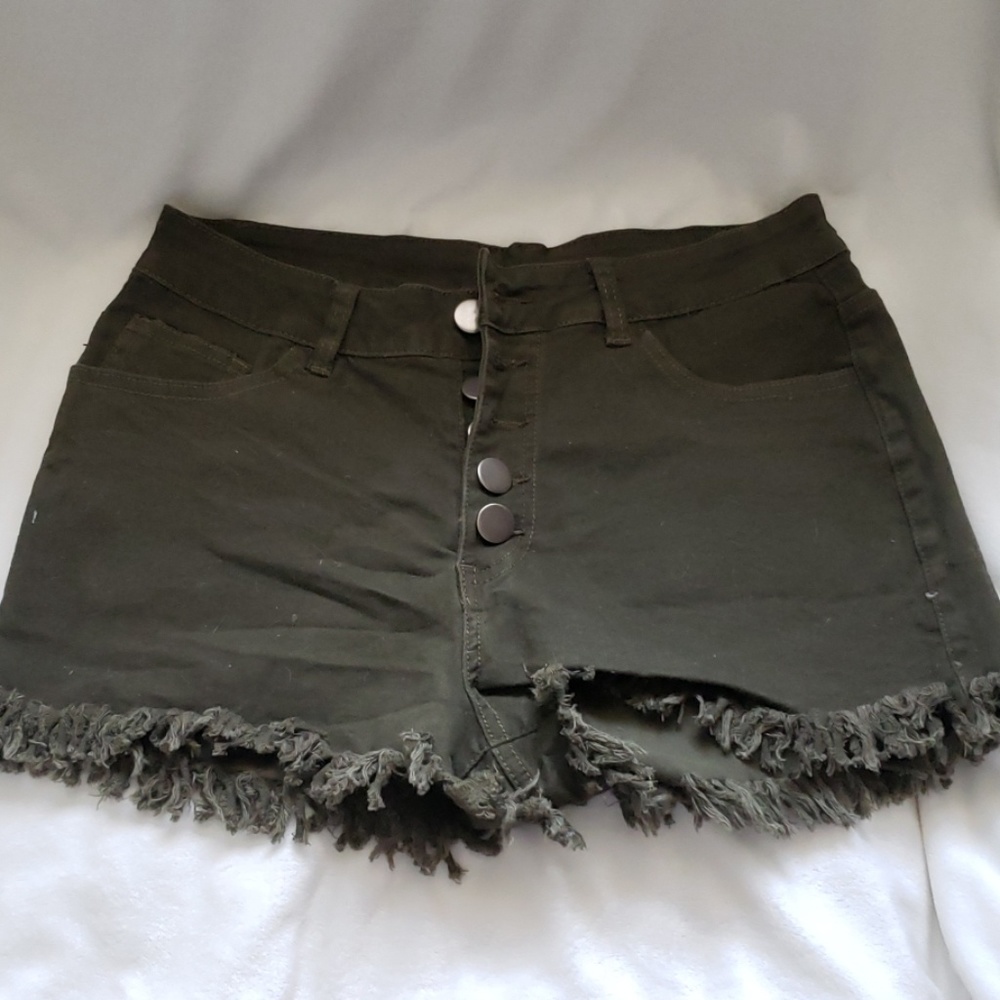 Hunter green high waisted shorts